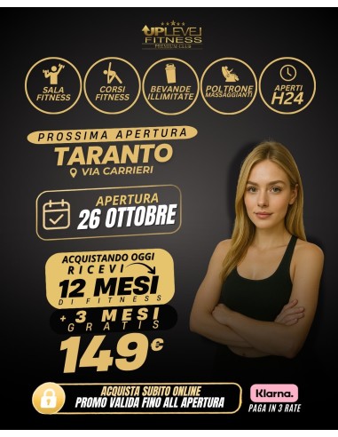 Prevendita Taranto - 12 mesi + 3 mesi gratis 149€