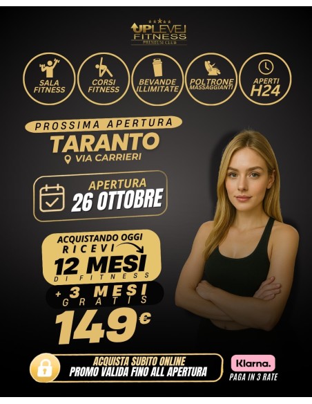 Prevendita Taranto - 12 mesi + 3 mesi gratis 149€