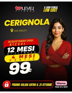 Cerignola -  ABB. OPEN - 12 Mesi + 4 mesi  gratis a soli 99€ - Accessi illimitati