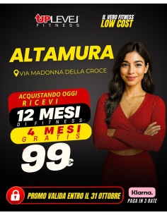 Altamura-  ABB. OPEN - 12 Mesi + 4 mesi gratis a 99€ - Accessi illimitati