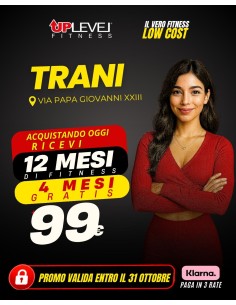 Trani  -  ABB. OPEN - 12 Mesi + 4 mesi gratis a 99€ - Accessi illimitati