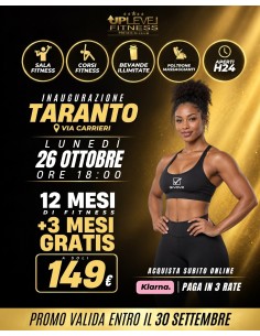 Prevendita Taranto - 12 mesi + 3 mesi gratis 149€