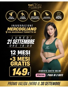 Prevendita Mercogliano 12 mesi + 3 mesi gratis 149€